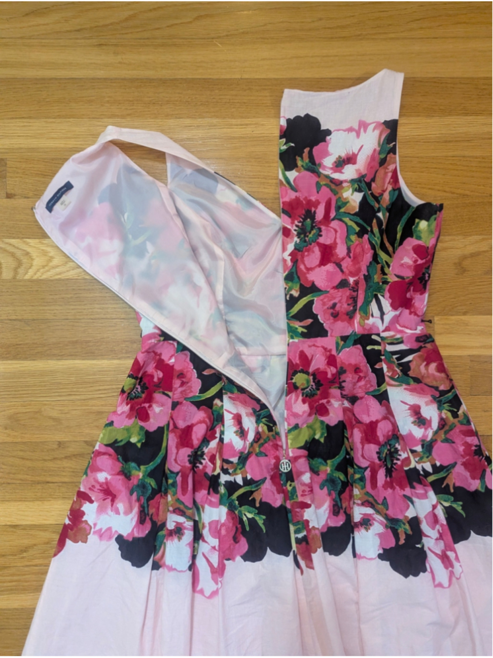 Tommy Hilfiger Pink Floral Sleeveless Dress Size 10 - Picture 14 of 16